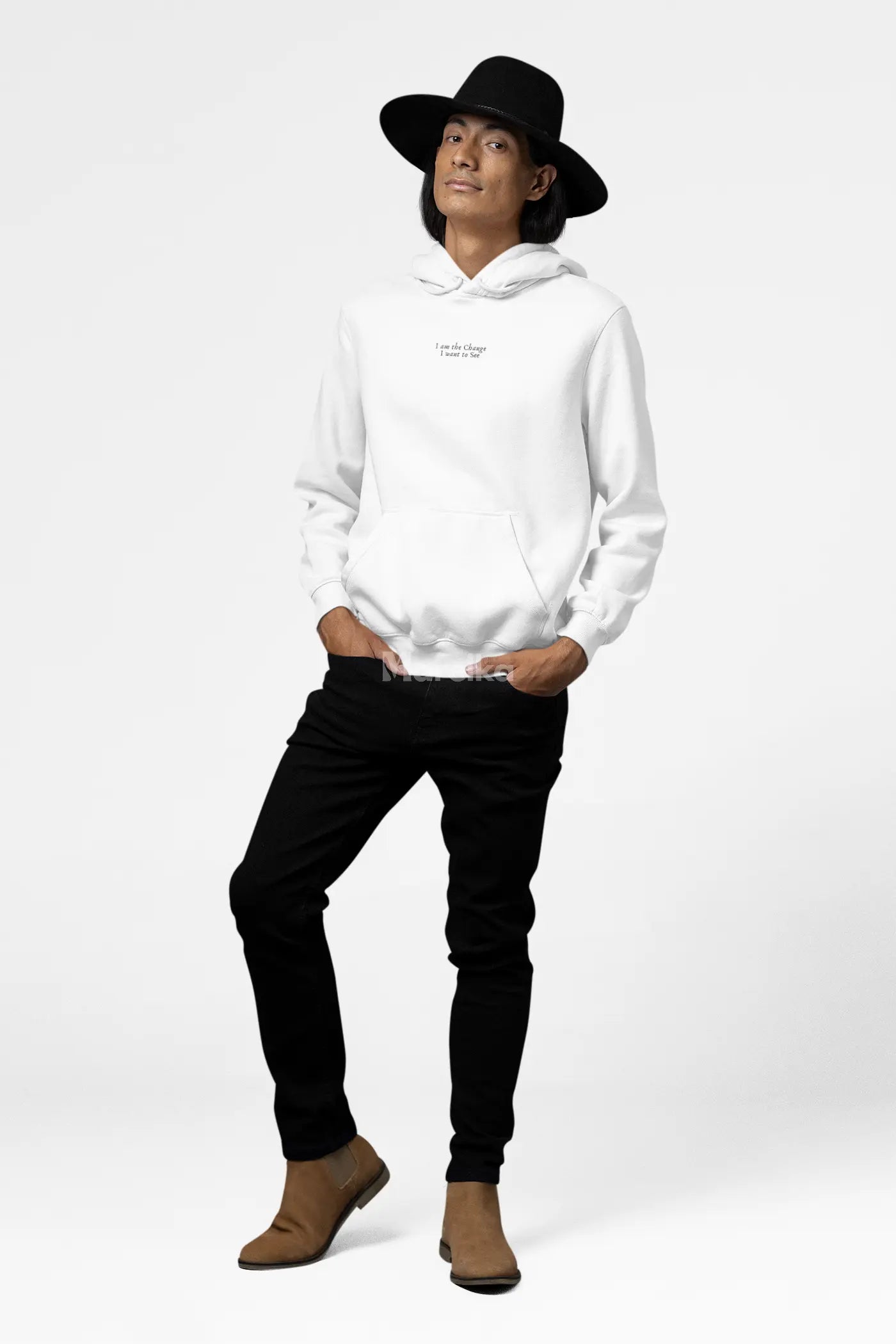 Hoodie premium écologique - I am the Change marelka