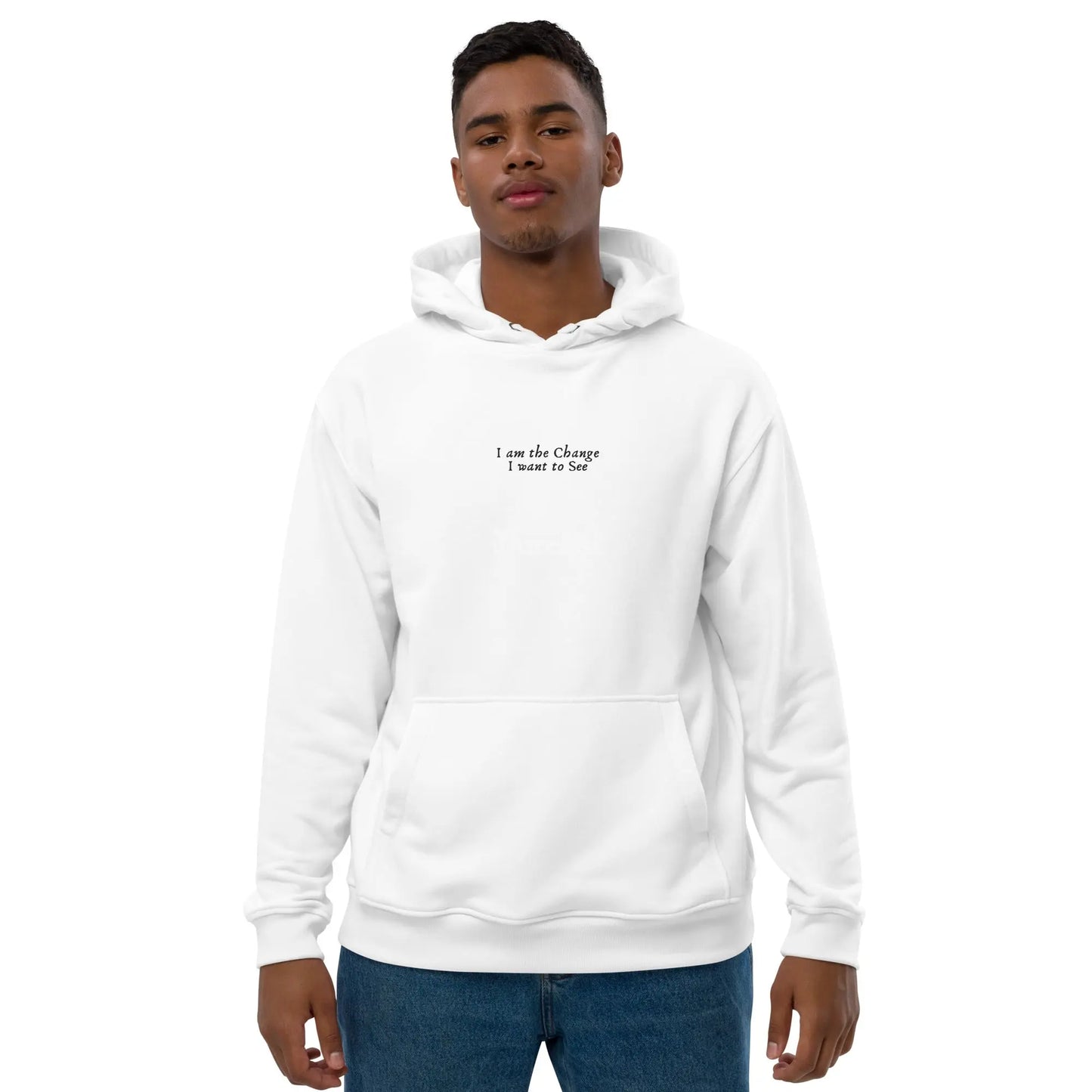 Hoodie premium écologique - I am the Change marelka