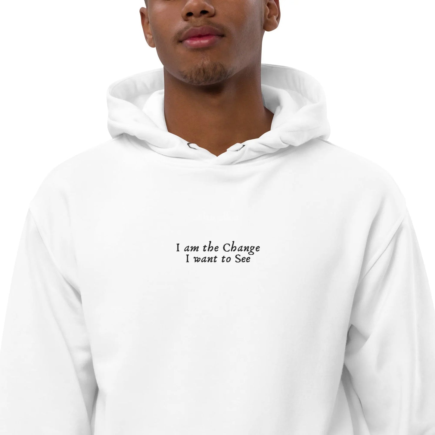 Hoodie premium écologique - I am the Change marelka