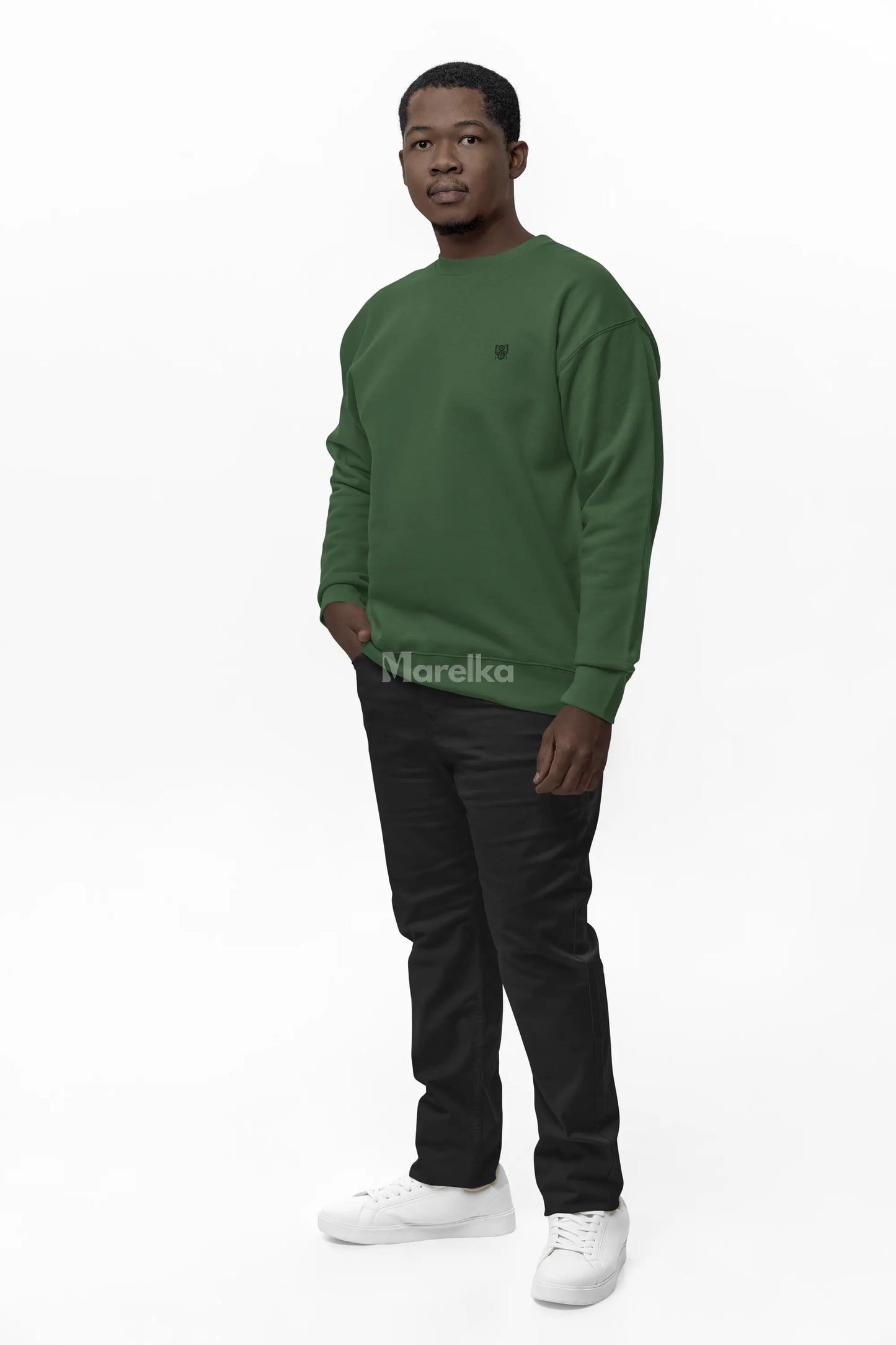 Sweatshirt Premium Unisexe - brodé noir - marelka | + de coloris marelka