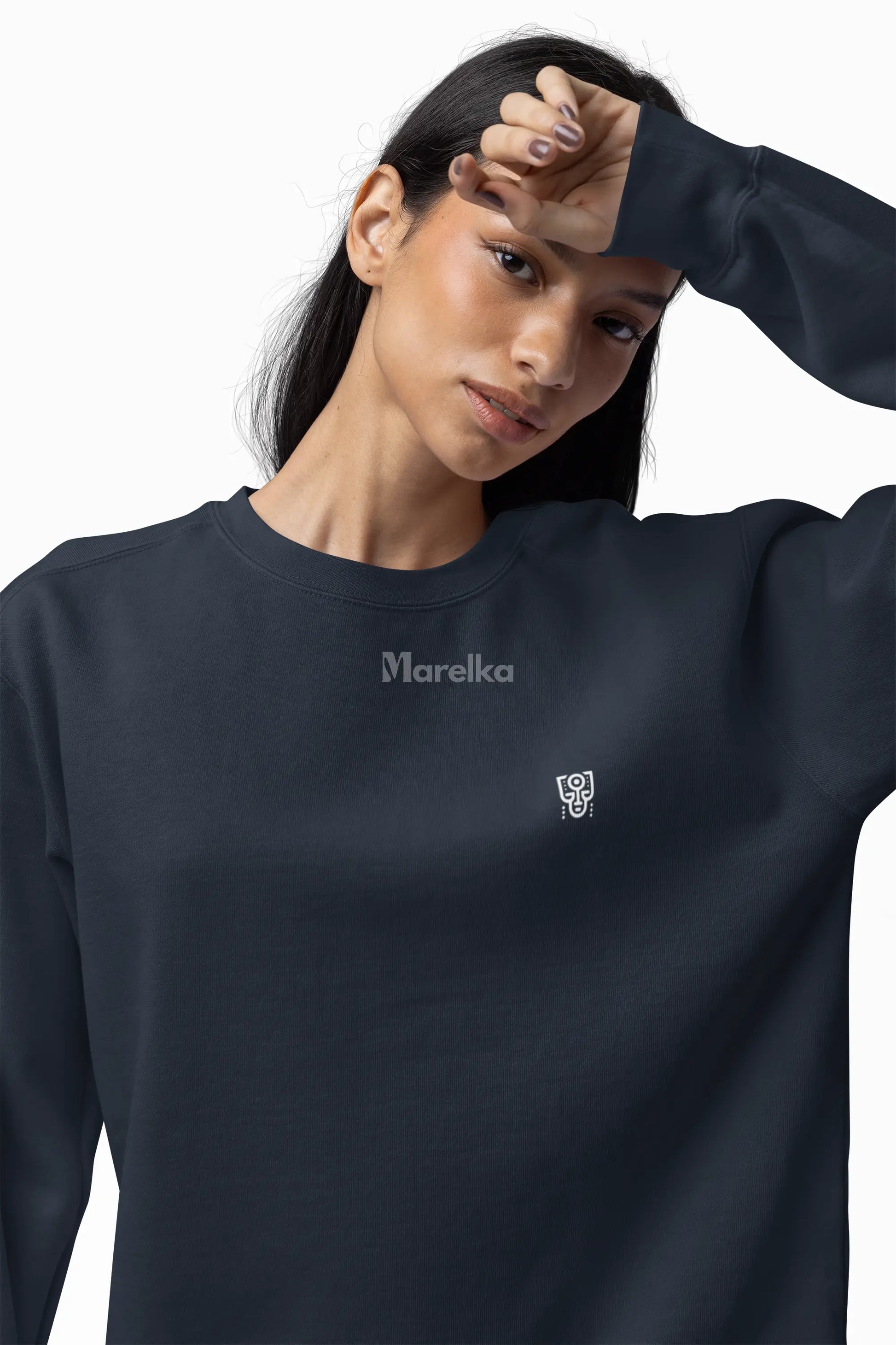 Sweatshirt Premium Unisexe - brodé blanc - marelka | + de coloris marelka