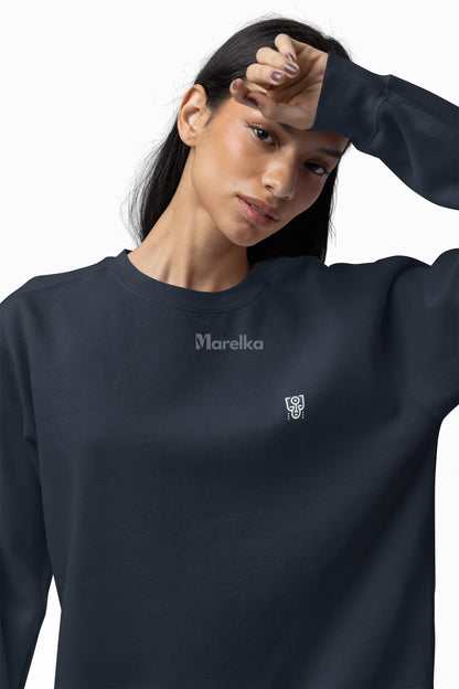 Sweatshirt Premium Unisexe - brodé blanc - marelka | + de coloris marelka