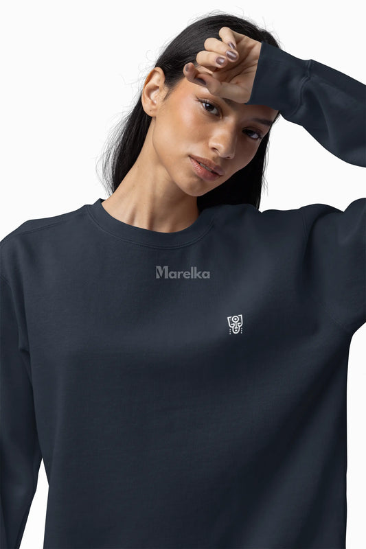 Sweatshirt Premium Unisexe - brodé blanc - marelka | + de coloris marelka
